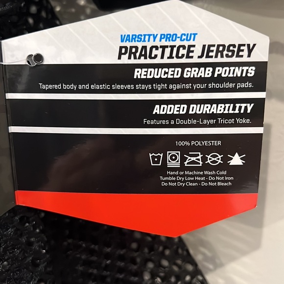 Brand NEW Schutt Varsity Football Practice Jersey Black Varsity L 100% Polyester - Picture 6 of 17